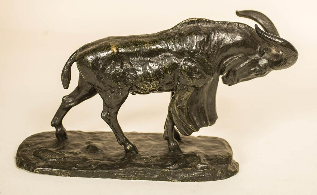 BRONZE OF MOUNTAIN RAM Statue of mountain ram with head (1 of 4)