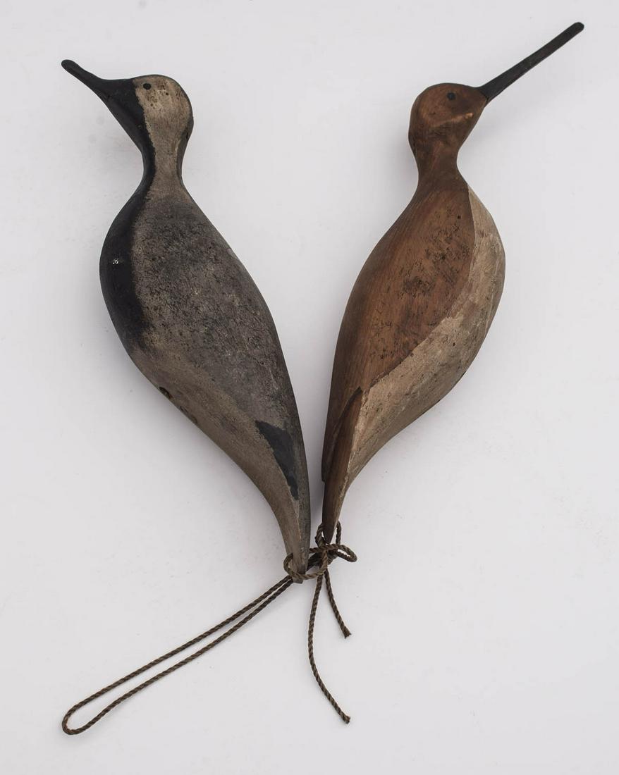 TWO SHOREBIRD DECOYS Decoys by Bruce Beiber, Cape May, (1 of 1)