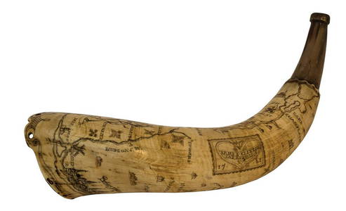 POWDER HORN"Capt. James Clinton, Province NY 1761",