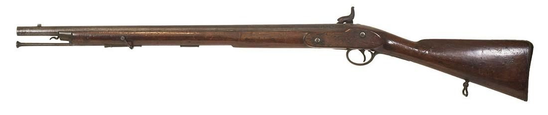 BRITISH ENGINEER'S MUSKETOON, .75 CALSmooth bore,: BRITISH ENGINEER'S MUSKETOON, .75 CALSmooth bore, "Crown V R Tower 1843", with numerous stamps on barrel and stock, engraved "2508, C, 3124" on top of butt plate, "H.E. Brown" marked on bottom, origin