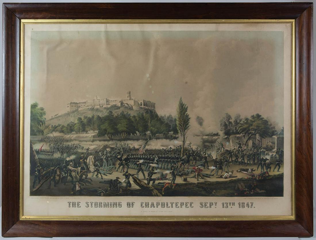 BATTLE SCENE PRINT BY CURRIER"The Storming of (1 of 1)