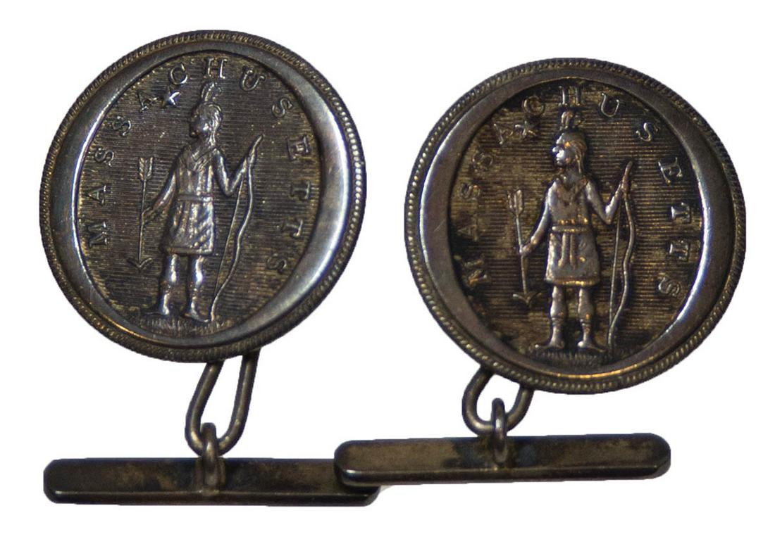 RARE PAIR OF 19TH C. CUFFLINKSBronze disc cufflinks, (1 of 1)