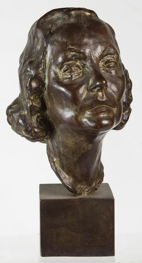 BRONZE SCULPTURAL HEAD (TALLULAH BANKHEAD)Sculpture by (1 of 3)