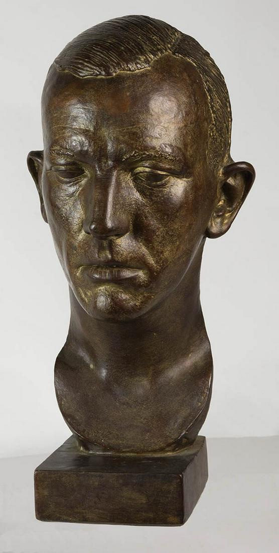 BRONZE SCULPTURAL HEAD (NOEL COWARD)Sculpture signed (1 of 3)
