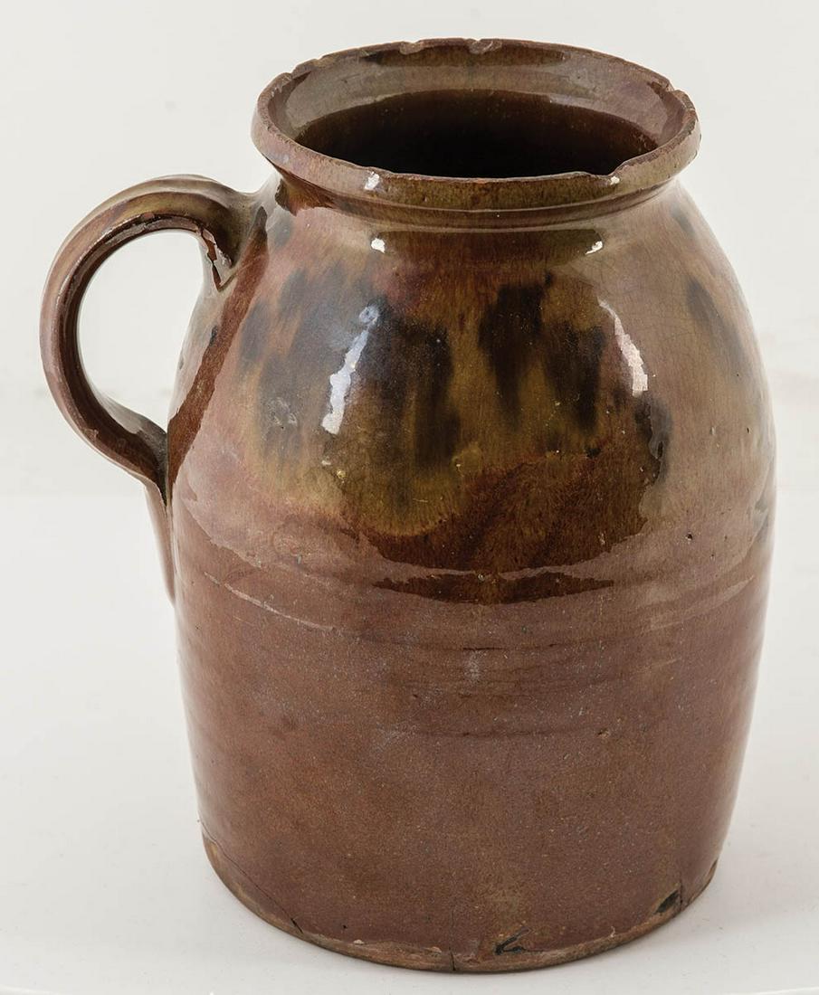 19TH C. REDWARE JARNew England, single handled jar, red (1 of 1)
