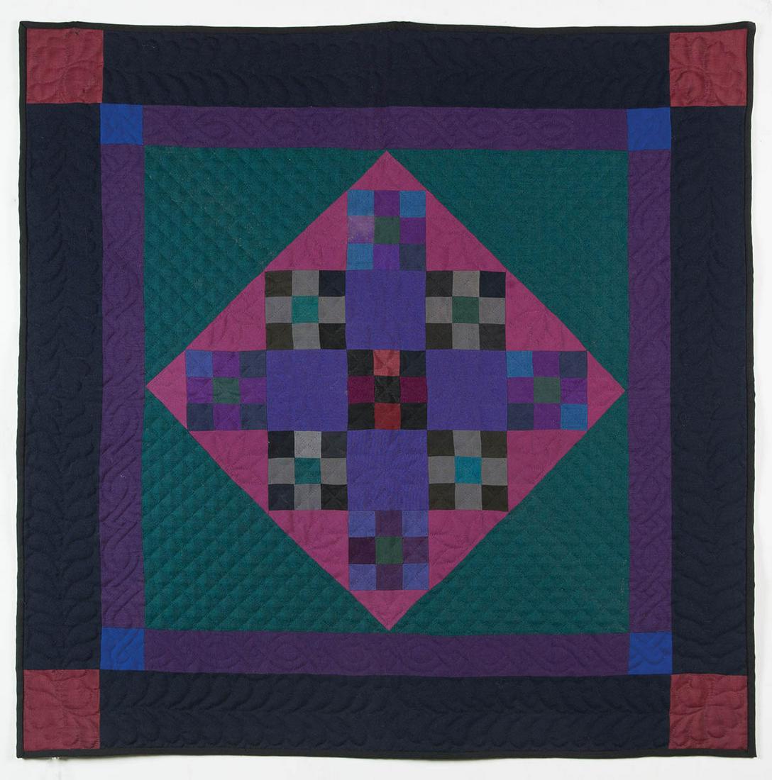 AMISH CRIB QUILT"Nine Patch in the Diamond in the (1 of 1)