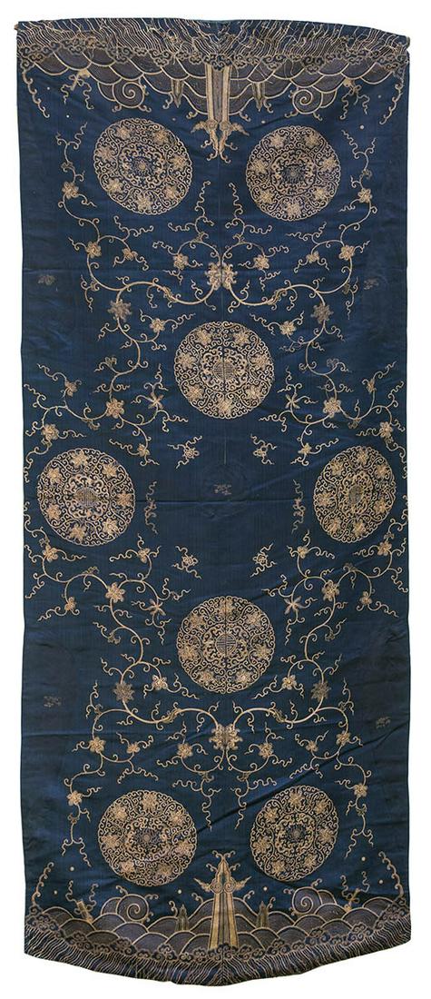 CHINESE TABLE COVER, AND BED COVERRare early 19th c. (1 of 8)