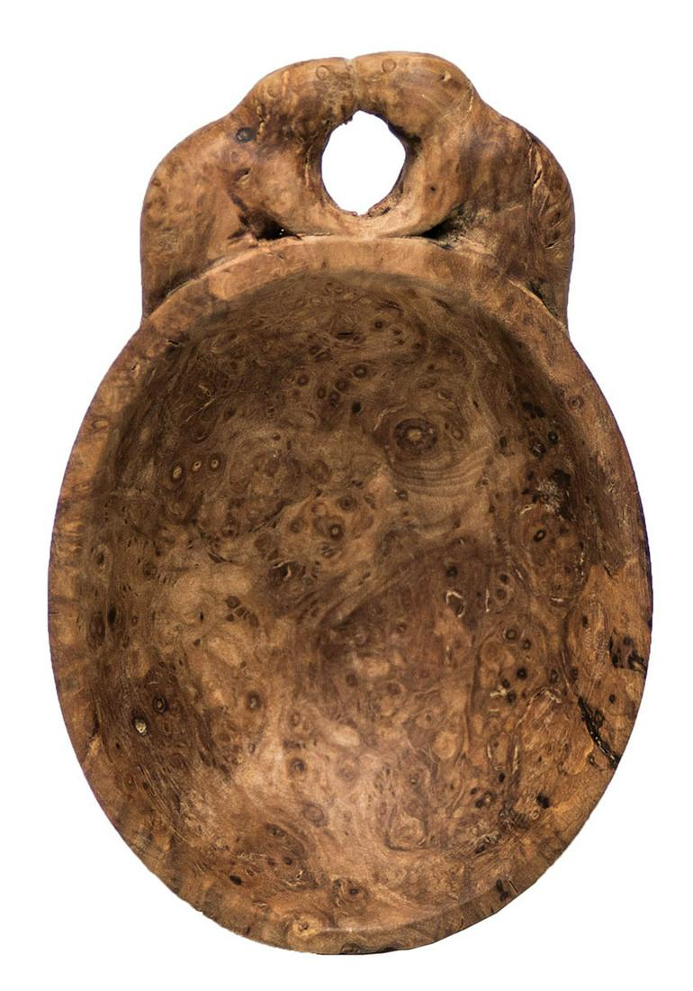 BURL NATIVE AMERICAN BELT CUPWoodlands cup, with carved (1 of 2)