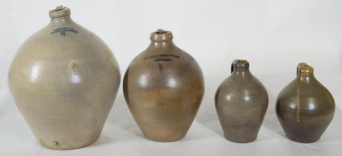FOUR OVOID STONEWARE JUGSTwo-gallon, "I. Seymour, Troy (1 of 1)