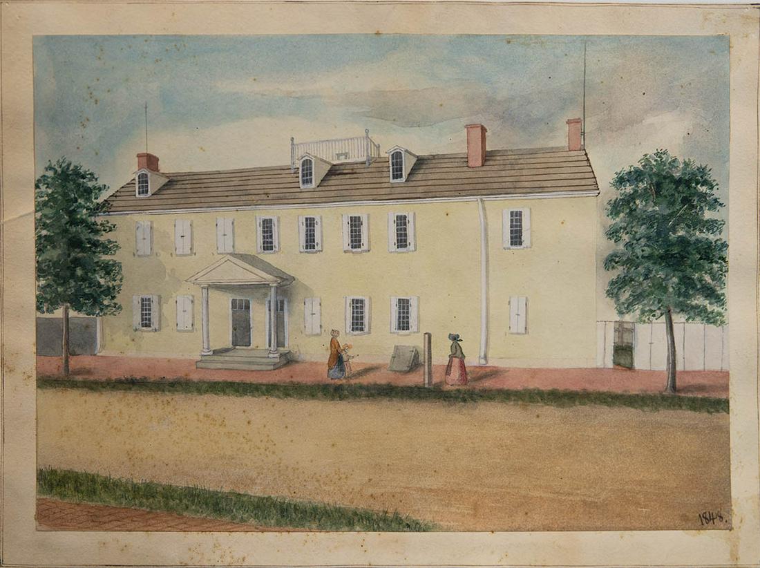 EXCEPTIONAL AND RARE WATERCOLORSTwo 19th c. watercolor (1 of 3)