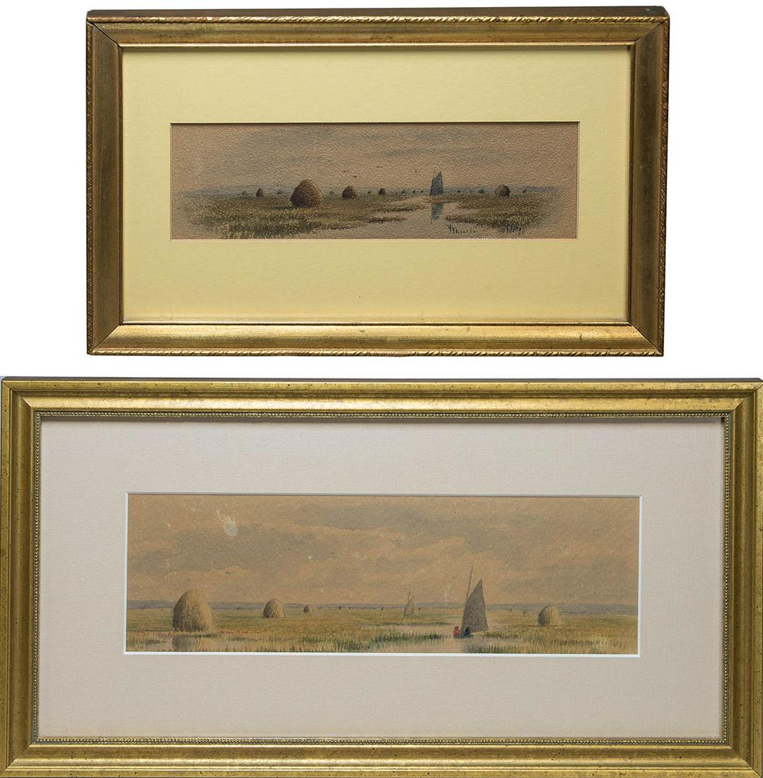 TWO WATERCOLORS BY FRANK THURLOEarly gilt framed and (1 of 8)