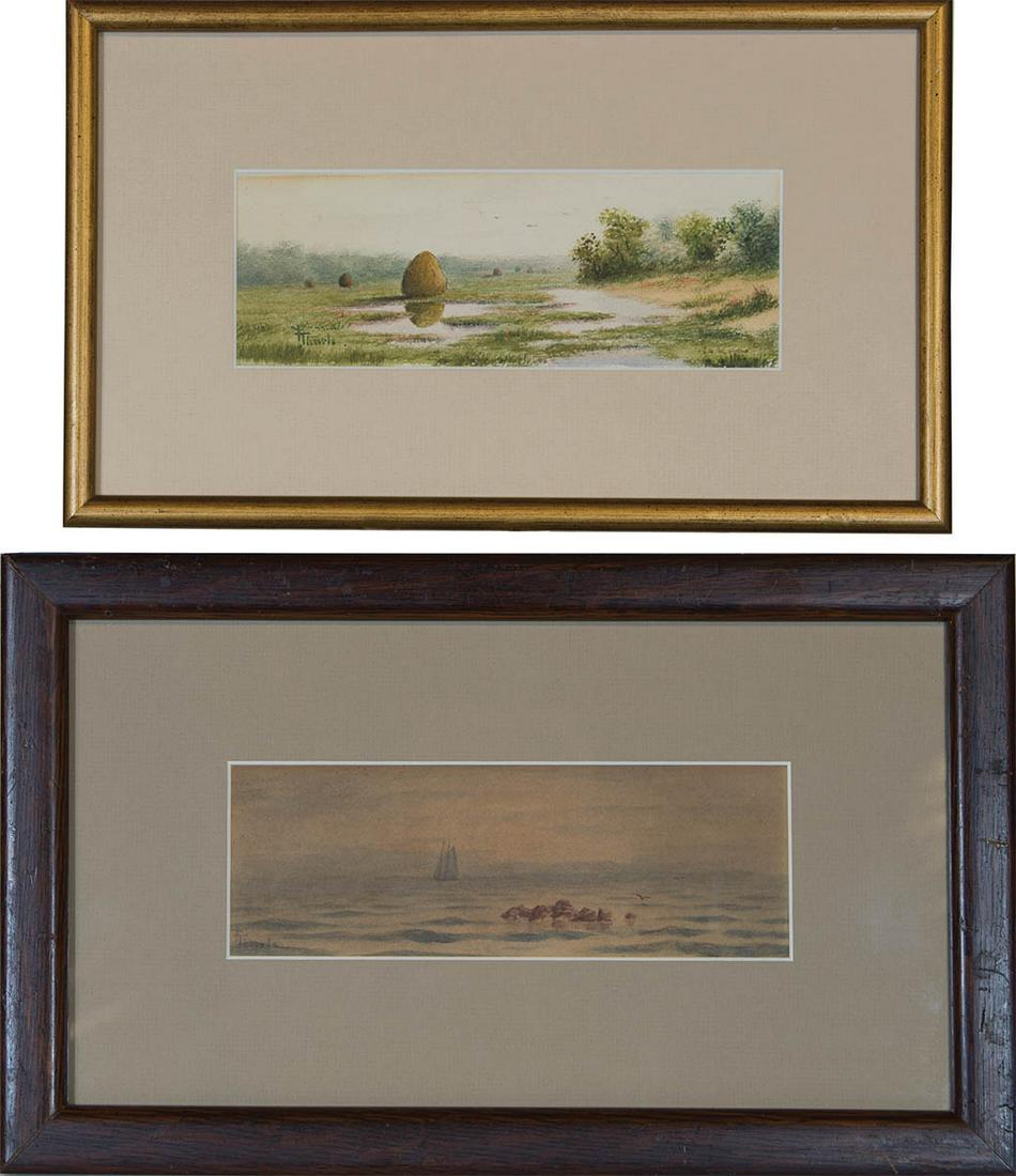 TWO FRAMED WATERCOLORS BY FRANK THURLONewburyport (1 of 8)