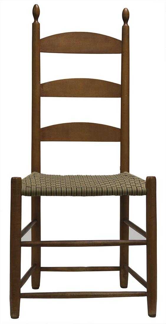 SIDE CHAIRMaple, original light red/brown finish, tall flame finial with medial scribe line, three (1 of 1)