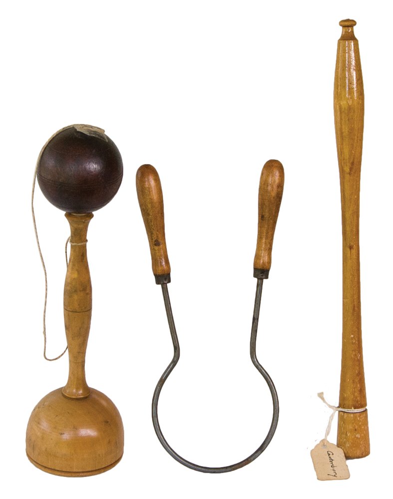 BALL IN CUP, DUSTER HANDLE, JAR OPENER 19th c. child's (1 of 1)