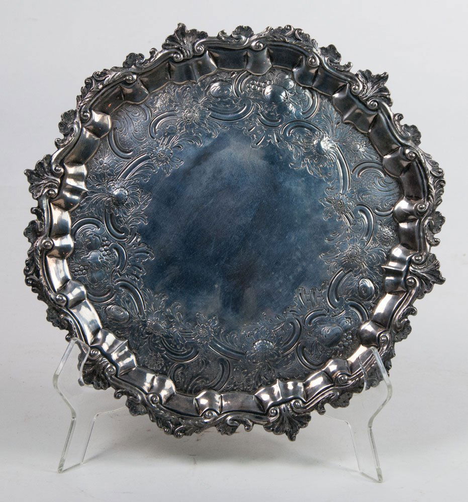 18th c. George the Second sterling salver (1 of 6)
