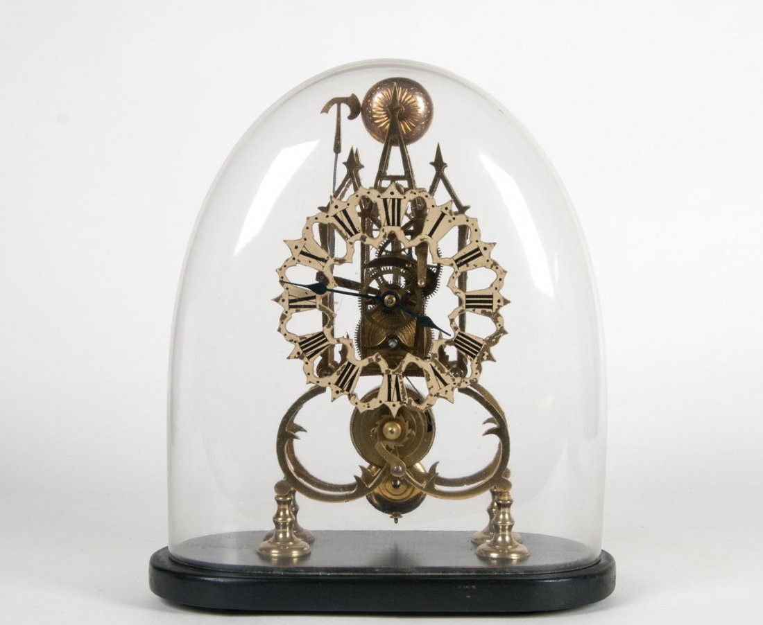 Mantle clock, outside escapement (1 of 6)