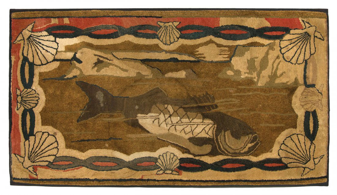 Hooked rug, fish (1 of 1)