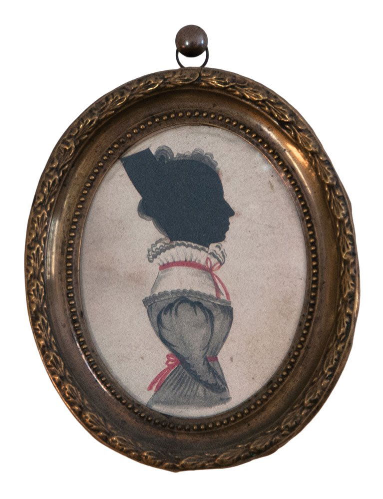 Profile of young lady, oval frame (1 of 1)