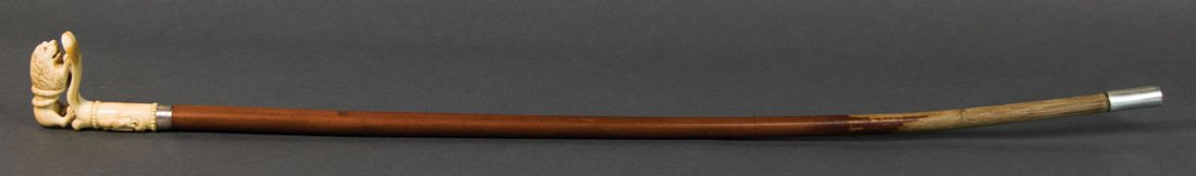 Sailor carved cane, lion, 33 1/2" l (1 of 6)
