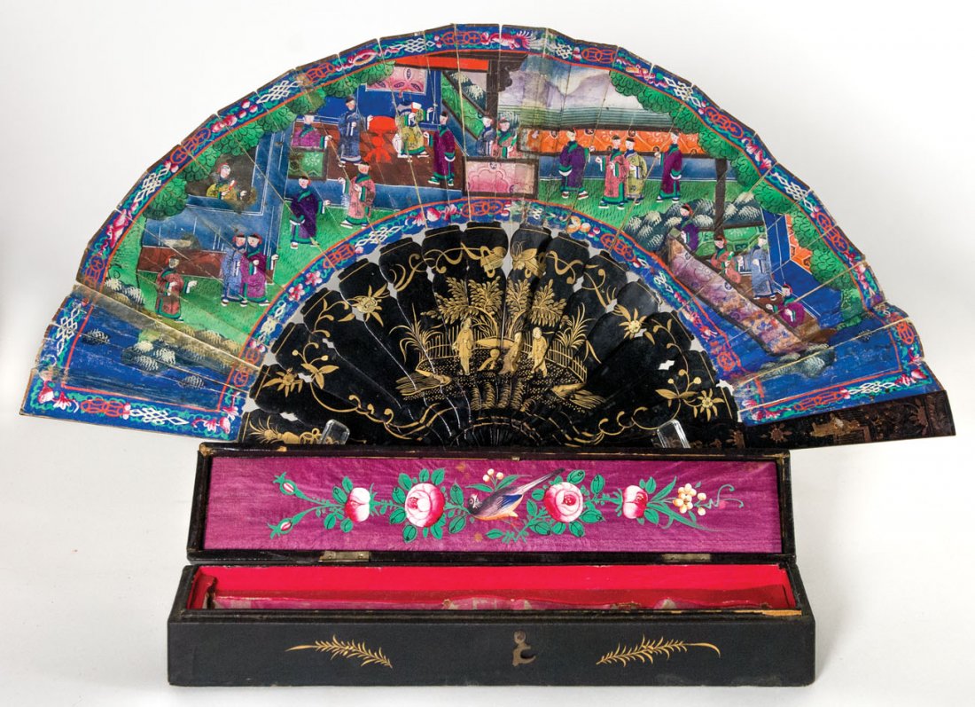 Chinese lacquerware fan (1 of 3)