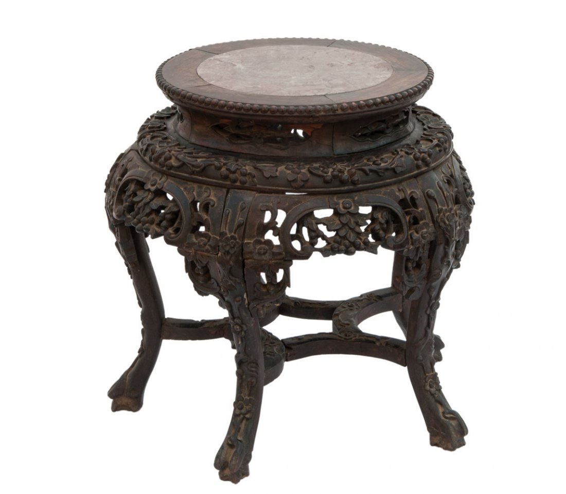 Chinese rosewood stand (1 of 3)