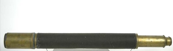 19th c. nautical telescope, brass, braided black co