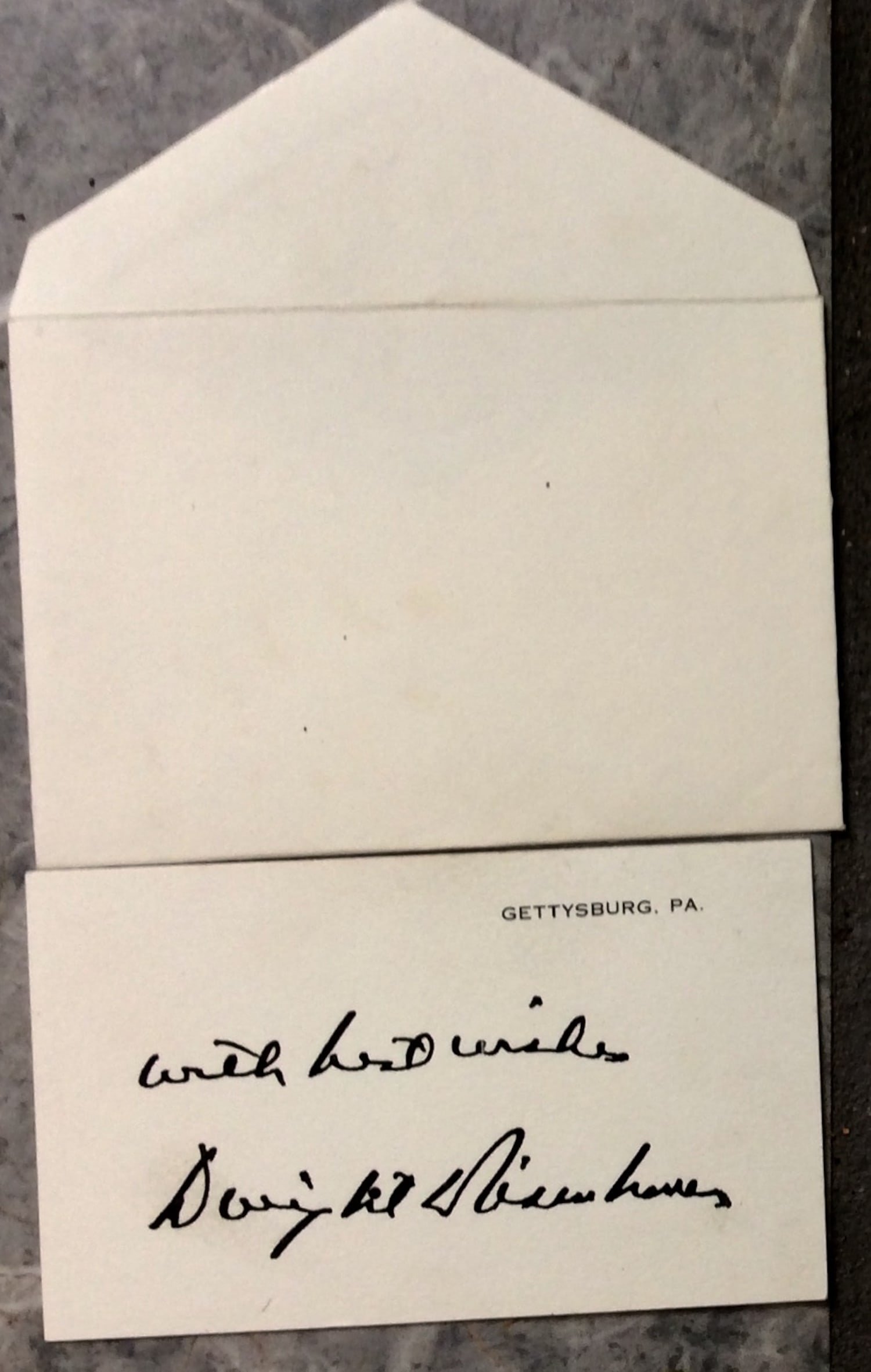 President Eisenhower Gettysburg Engraved Card (1 of 2)