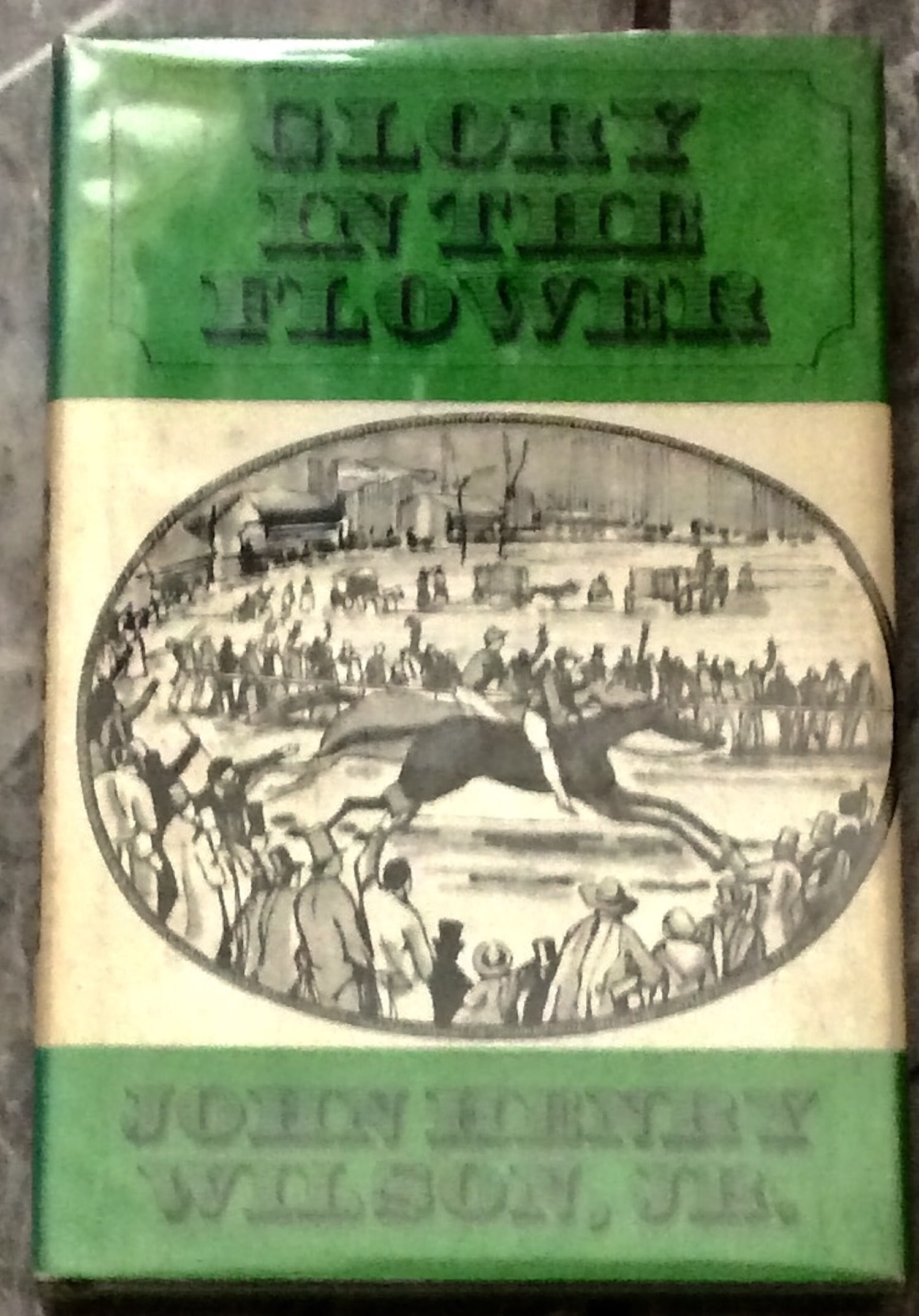 VINTAGE Hardcover 1979 19th Century Horse Racing Novel Stated 1st Edition 1st Printing In DJ: VINTAGE Hardcover 1979 19th Century Horse Racing Novel Stated 1st Edition 1st Printing In Dust Jacket. "Glory in the Flower" by John Wilson. HARDCOVER 1979 Exposition Press 1st Edition 1st Printing, S