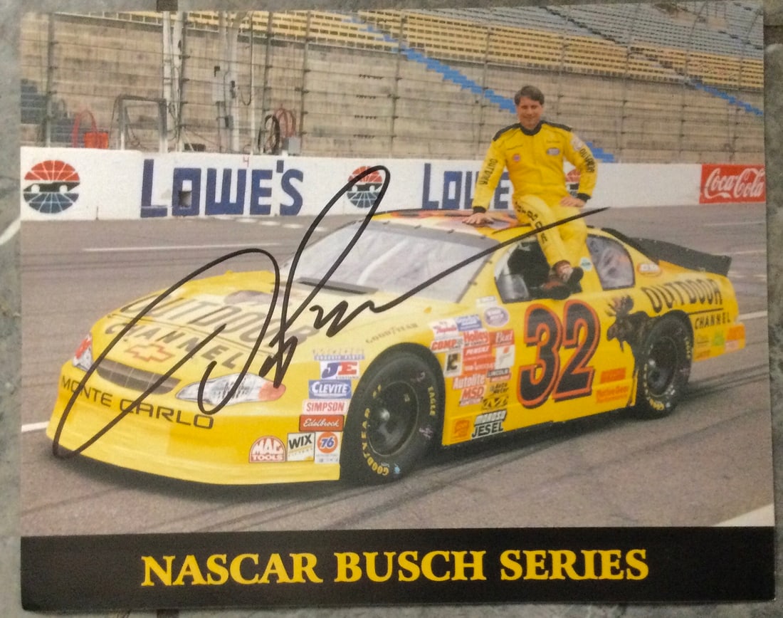 Dan Pardus NASCAR Race Driver SIGNED Color "Busch" Series Photo: Bidders Will Note That Lot(S) With Very Low Staring Bids & Lots Where The Per Item Cost Is $1-$5, Should In No Way See Those Starting Bids Or Per Item Cost Of $1-$5 As The Book Barn's Judgment O