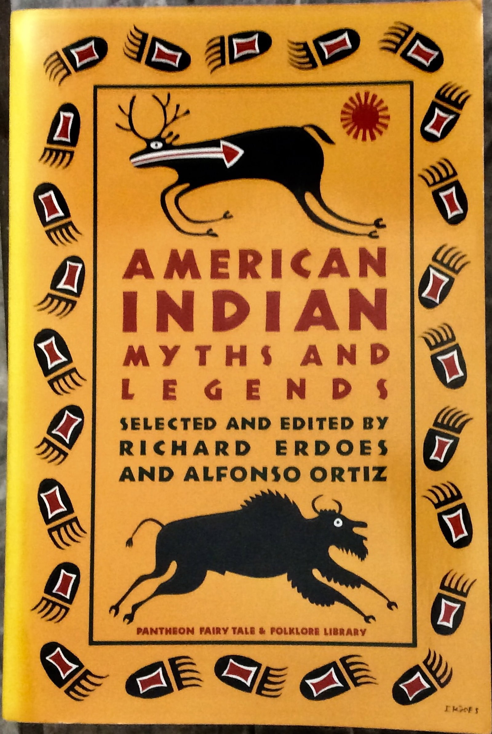 "American Indian Myths & Legends" edited by Richard Erdoes Trade Paperback 1984 Indian Myths &: Trade Paperback 1984 Indian Myths & Legends 1st THUS Edition 1st Printing. "American Indian Myths & Legends" edited by Richard Erdoes & Alfonso Ortiz. TRADE PAPERBACK 1984 Random House/Pantheon Books 