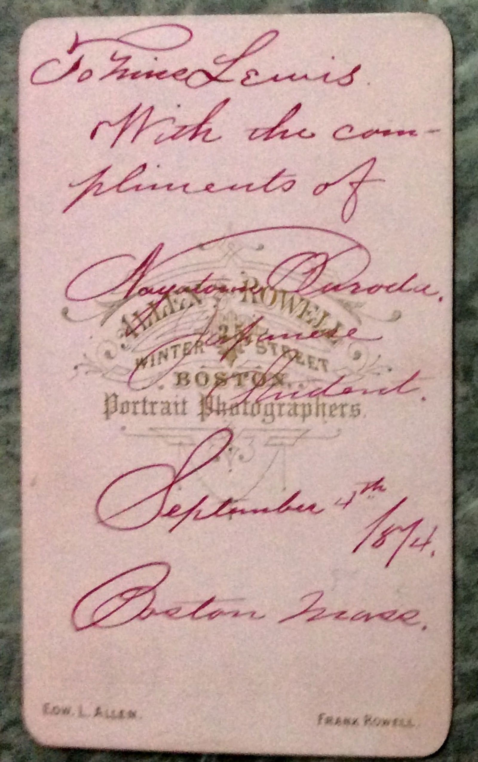 Nagatomo Kuroda SCARCE ANTIQUE SIGNED Original Carte De Visite By Allen & Rowell noted Photographers (1 of 2)