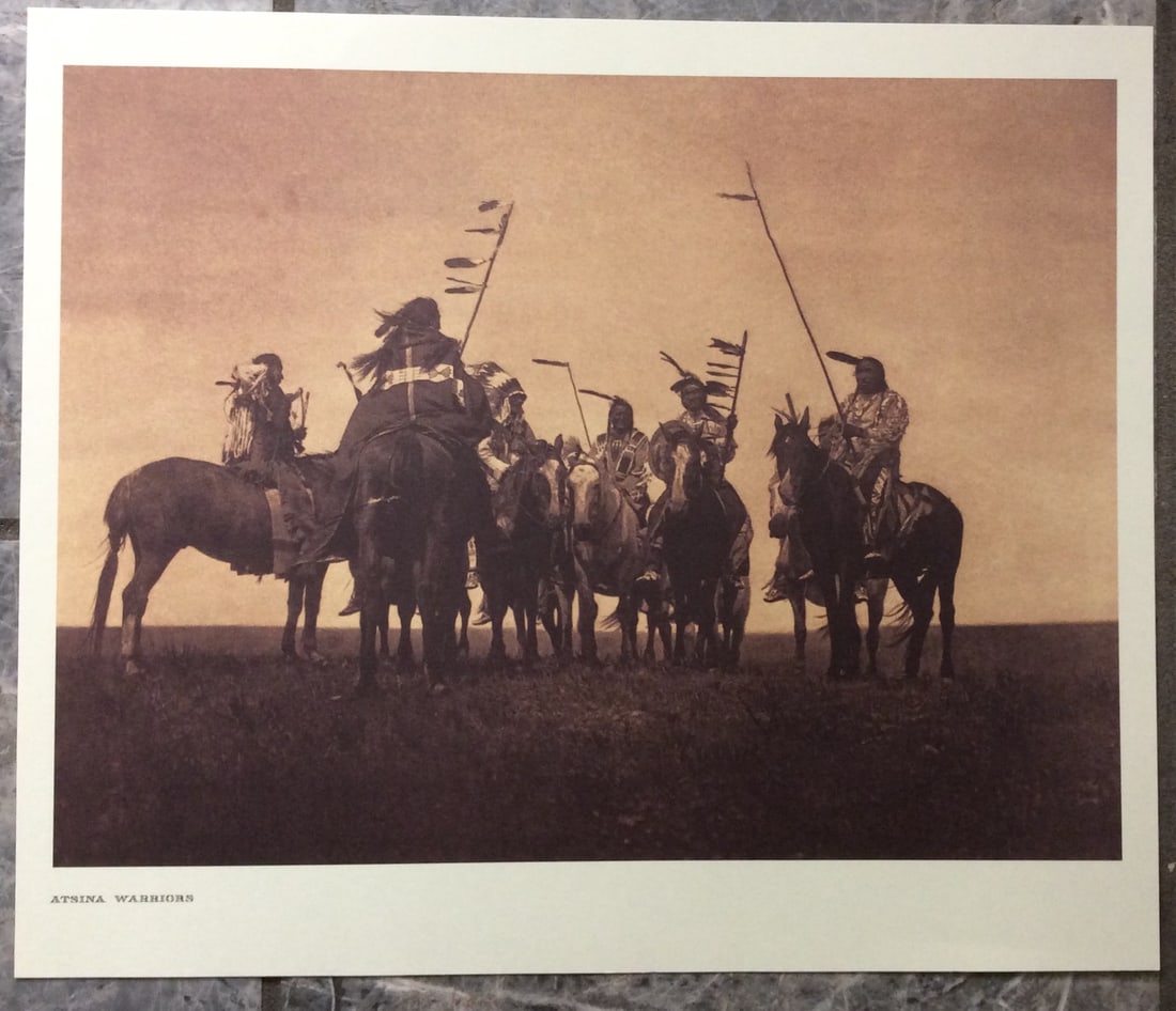 "ATSINA WARRIORS"  Edward Curtis 2006 Sepia Tone American Indian Photo (1 of 2)
