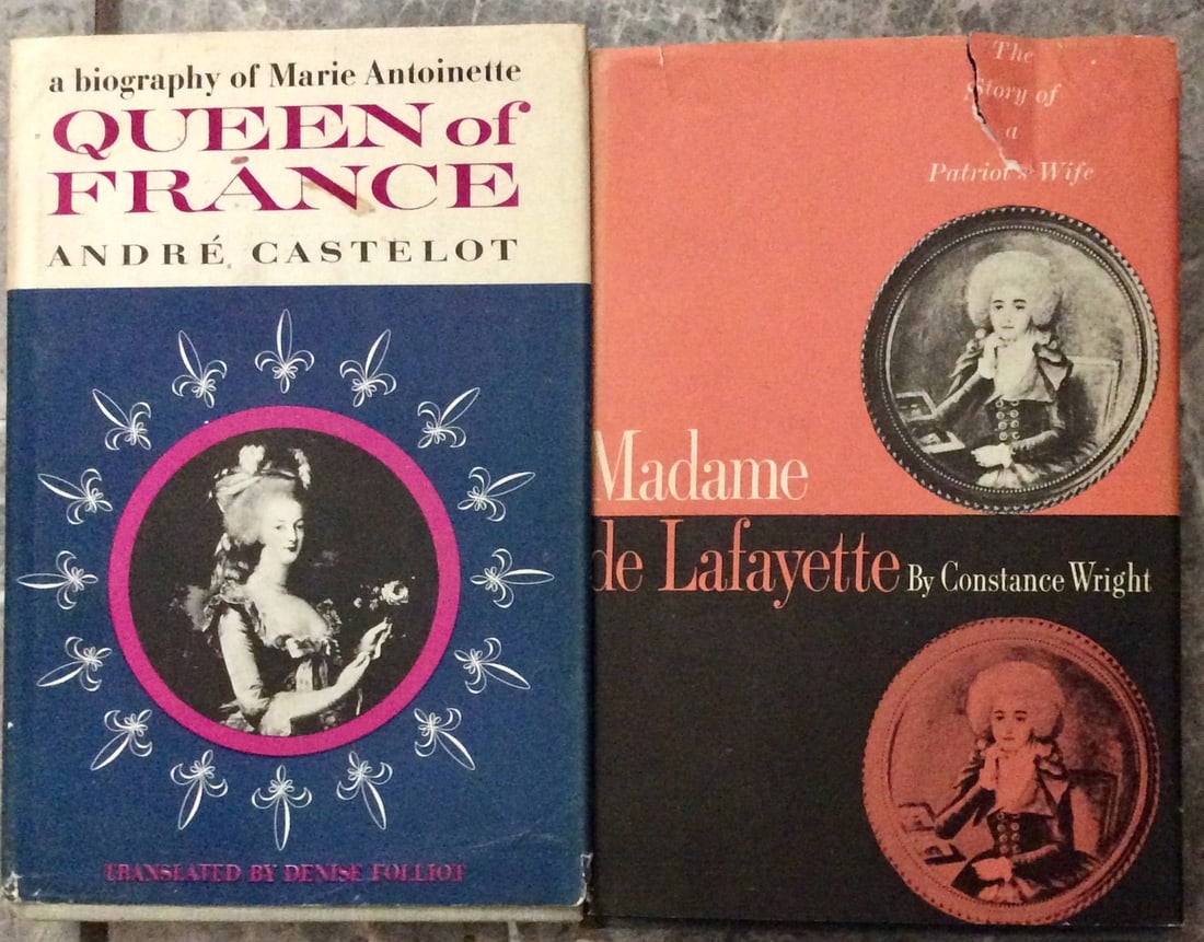 (2) Hardcover Biographies Of 17th Century Female Movers & Shakers In DJ: (2) Hardcover Biographies Of 17th Century Female Movers & Shakers In Dust Jackets. TITLES: 1) "Queen of France A Biography of Marie Antoinette" by Andre Castelot. HARDCOVER 1957 Harper & Brothers Book