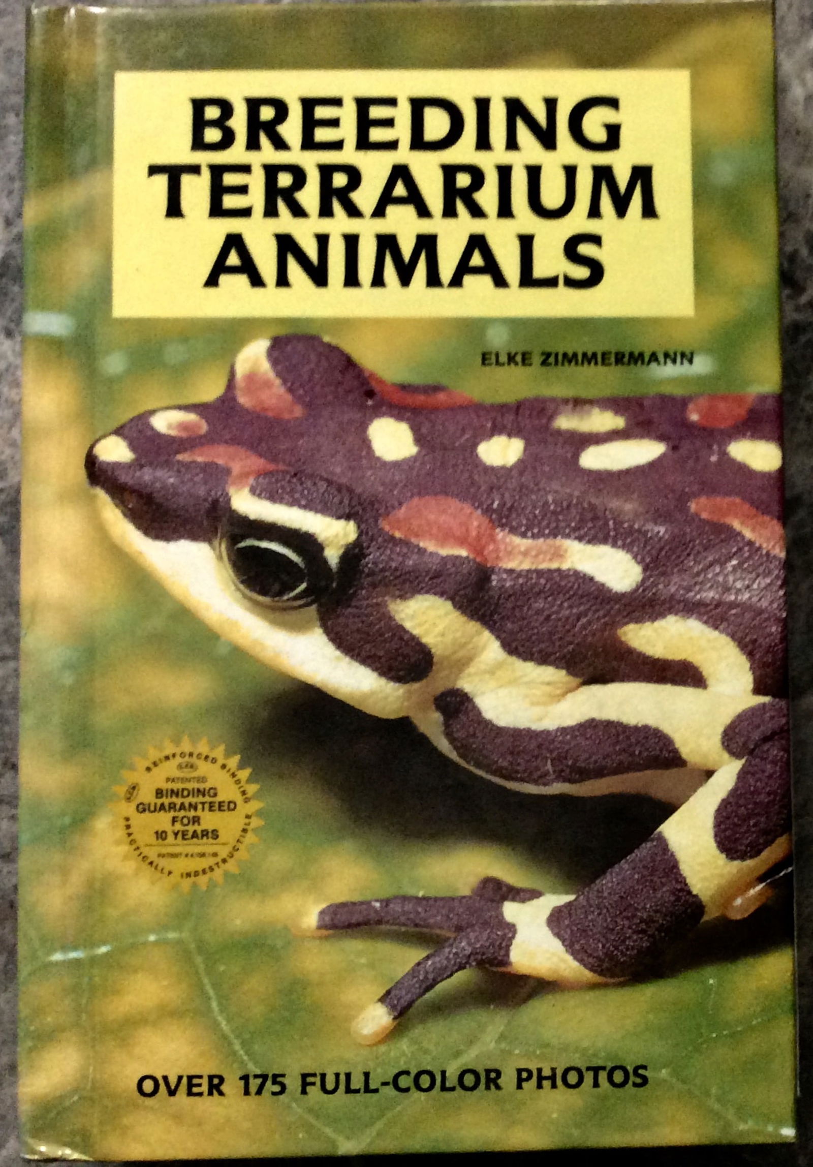 "Breeding Terrarium Animals" by Elke Zimmermann Hardcover 1986 Raising Reptiles & Amphibians 1st: Hardcover 1986 Raising Reptiles & Amphibians 1st Edition In English 1st Printing. "Breeding Terrarium Animals: Amphibians and Reptiles Care, Behavior, Reproduction #H-1078" by Elke Zimmermann, transla