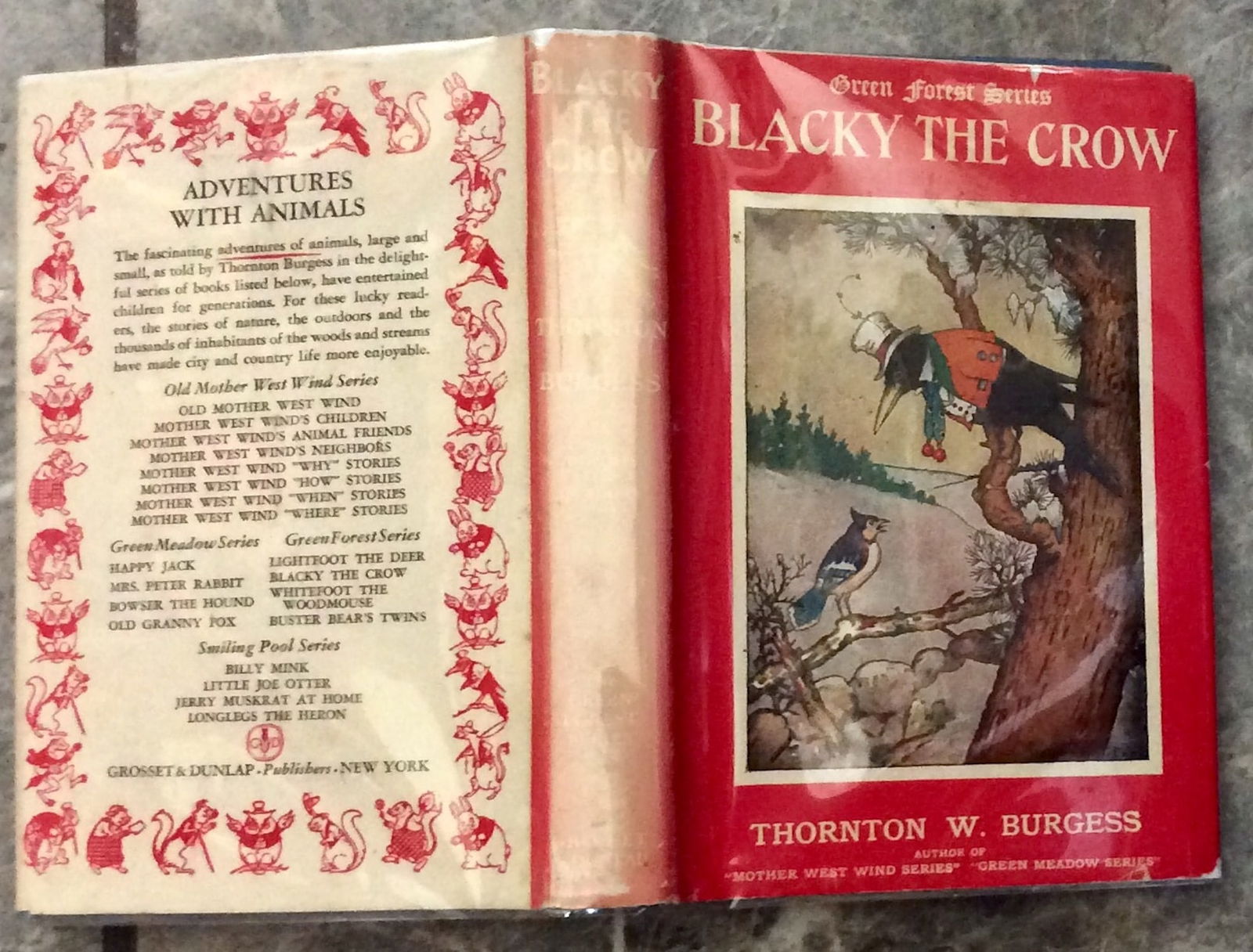 "Blacky the Crow" by Thornton Burgess Hardcover ND (Copyright 1922) Classic Children's Book In DJ (1 of 4)