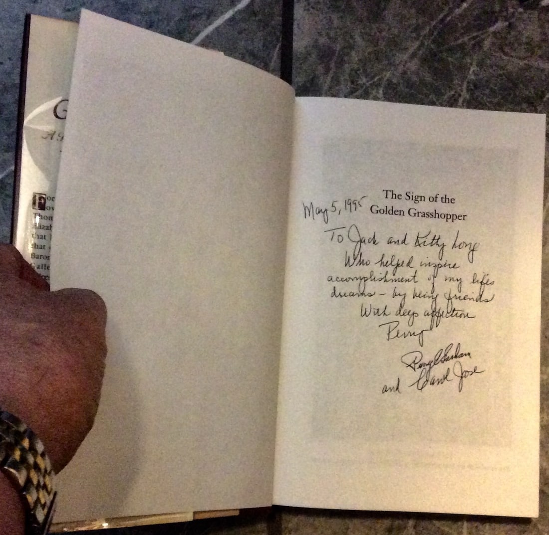 Carol Rose SIGNED Book "The Sign Of The Golden Grasshopper" by Carol Rose 1995 HC Bio Of Queen: 1995 AUTHOR SIGNED Hardcover Biography Of Queen Elizabeth I's Financial Advisor 1st Edition Stated 1st Printing In Dust Jacket. "The Sign Of The Golden Grasshopper: A Life Of Sir Thomas Gresham" by Pe