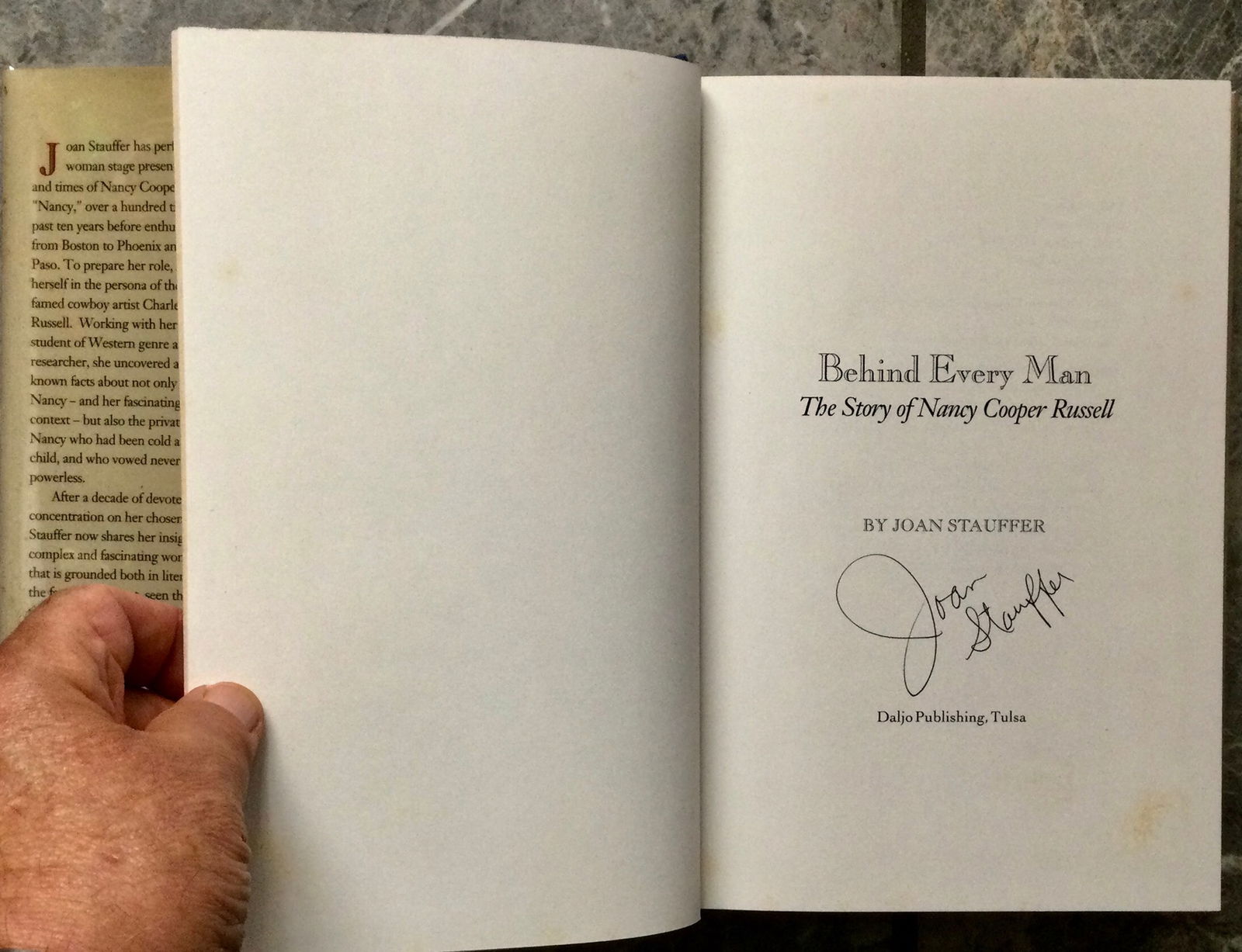 AUTHOR SIGNED "Behind Every Man" by Joan Stauffer HC 1990 19th Century Bio Of Famed Painter Charles (1 of 4)