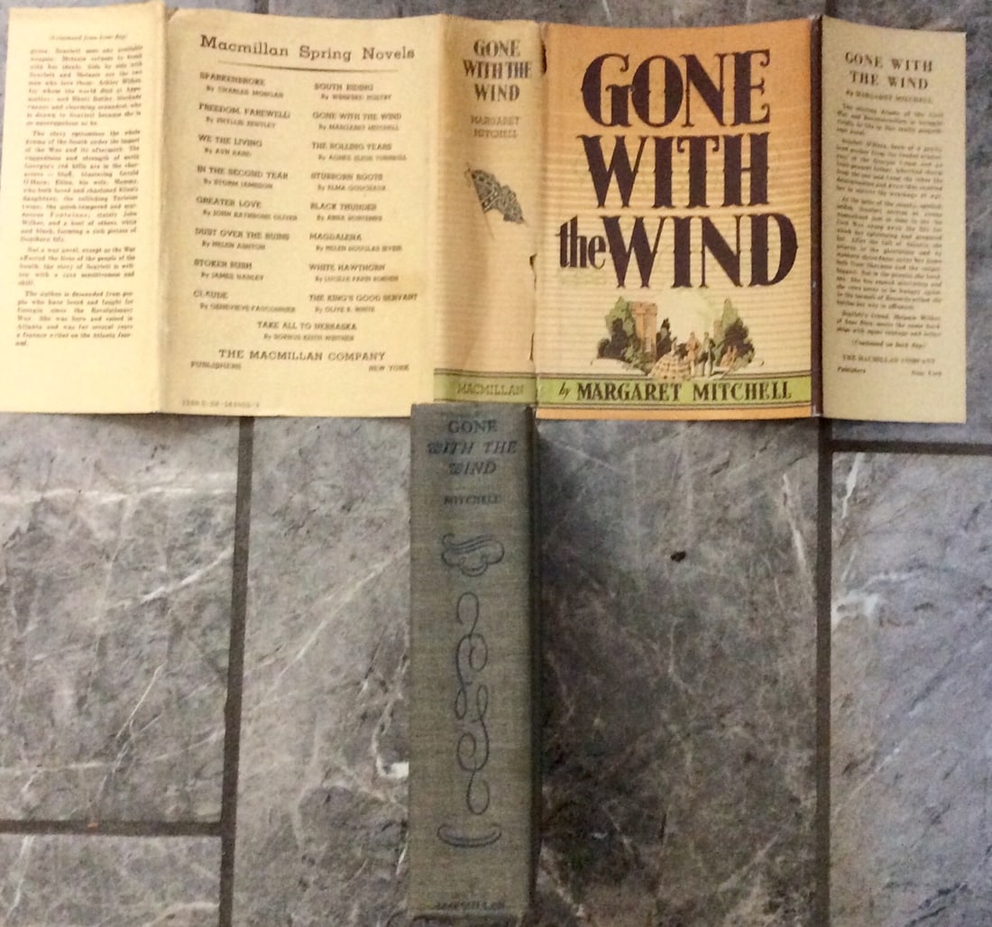 "Gone With The Wind" by Margret Mitchell Hardcover ND circa 1986 Famous Civil War Novel In DJ (1 of 3)