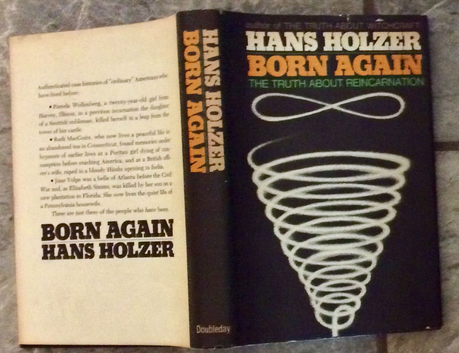 "Born Again: The Truth About Reincarnation" by Hans Holzer Hardcover 1970 Occult History Of: Hardcover 1970 Occult History Of Reincarnation Incidences In Dust Jacket. "Born Again: The Truth About Reincarnation" by Hans Holzer. HARDCOVER 1970 Doubleday & Company Book Club Edition Unknown Print