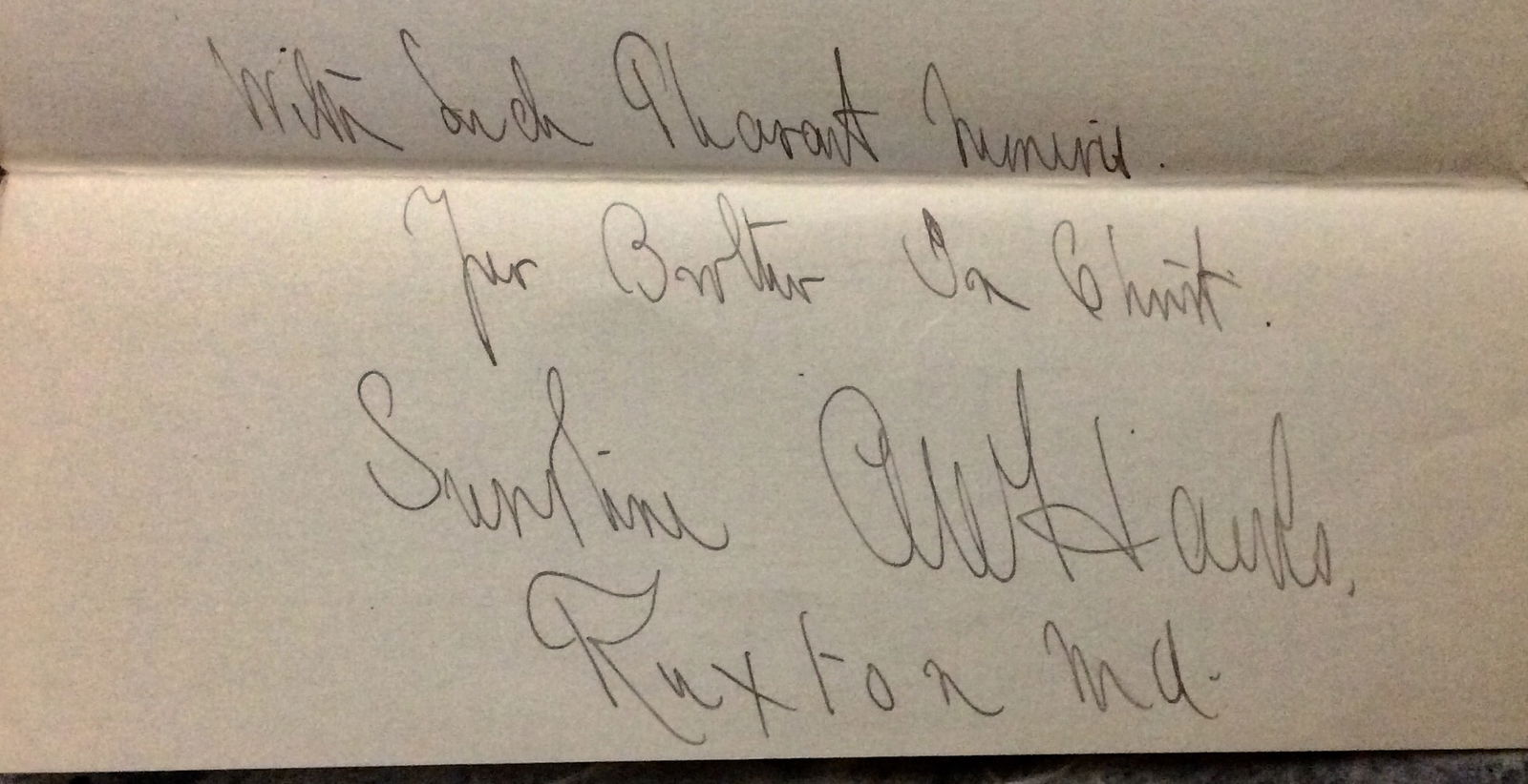 A W "Sunshine" Hawks ANTIQUE SIGNED 3 pg. ALS June 22, 1917 Telling A Fellow Minister He Will Visit (1 of 2)