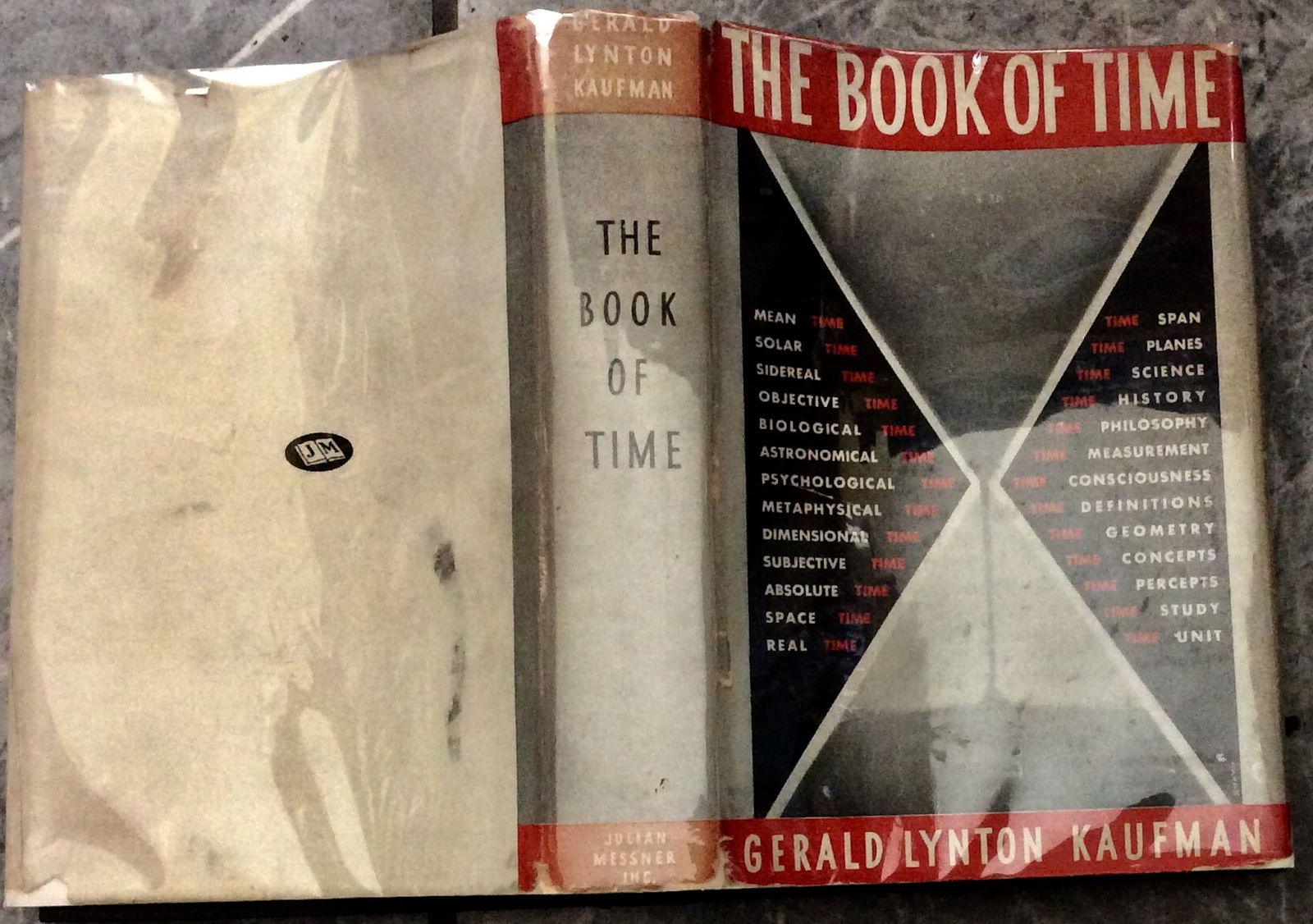 "The Book Of Time" by Gerald Kaufman Hardcover 1938 Concept Of Time Technical Book 1s/1st In DJ (1 of 1)
