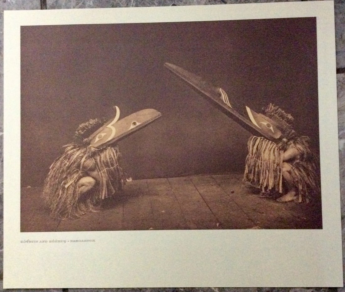 "KOTSUIS AND HOHHUQ-NAKOAKTOR" Edward Curtis 2006 Sepia Tone American Indian Photo: Sepia Tone North American Indian Photo Of Western Indian Life By Famed 19th Century American Photographer Edward S. Curtis. Copyright 2006 by Tess Press/BBS Publishing. Suitable for framing, each phot