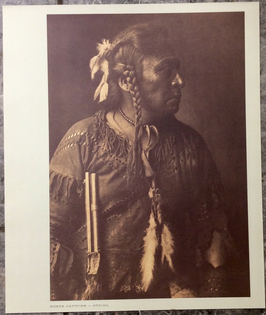 "HORSE CAPTURE-ATSINA" Edward Curtis 2006 Sepia Tone American Indian Photo (1 of 2)