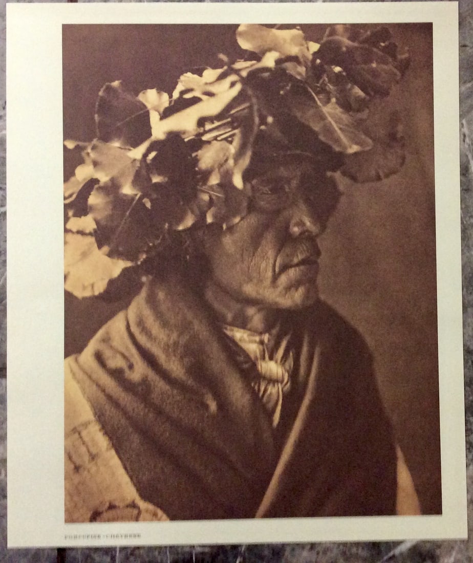 "PORCUPINE-CHEYENNE" Edward Curtis 2006 Sepia Tone American Indian Photo: Sepia Tone North American Indian Photo Of Western Indian Life By Famed 19th Century American Photographer Edward S. Curtis. Copyright 2006 by Tess Press/BBS Publishing. Suitable for framing, each phot