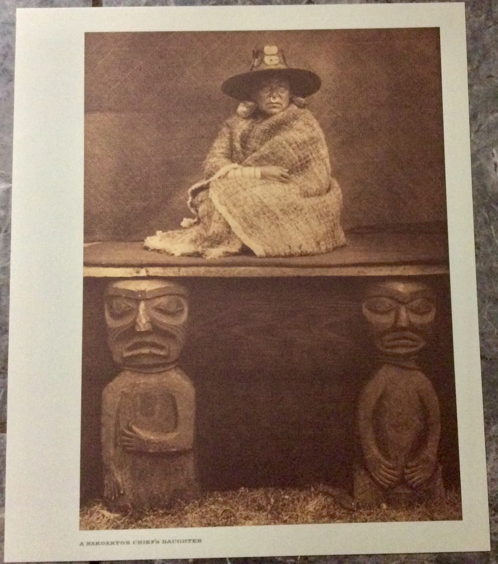 "A NAKOAKTOK CHIEF'S DAUGHTER" Edward Curtis 2006 Sepia Tone American Indian Photo (1 of 2)