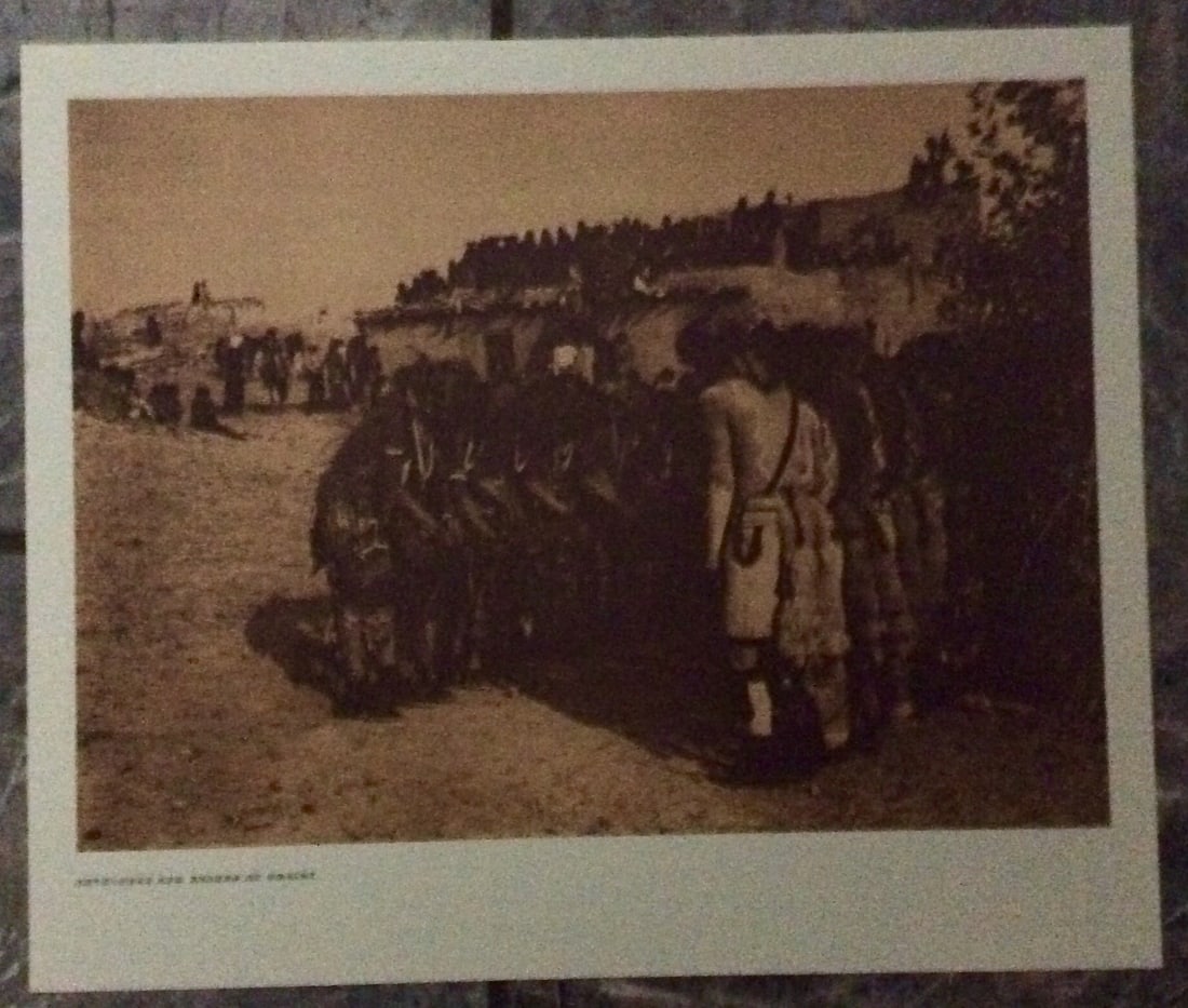 "ANTELOPES AND SNAKES AT ORAIBI" Edward Curtis 2006 Sepia Tone American Indian Photo: Sepia Tone North American Indian Photo Of Western Indian Life By Famed 19th Century American Photographer Edward S. Curtis. Copyright 2006 by Tess Press/BBS Publishing. Suitable for framing, each phot