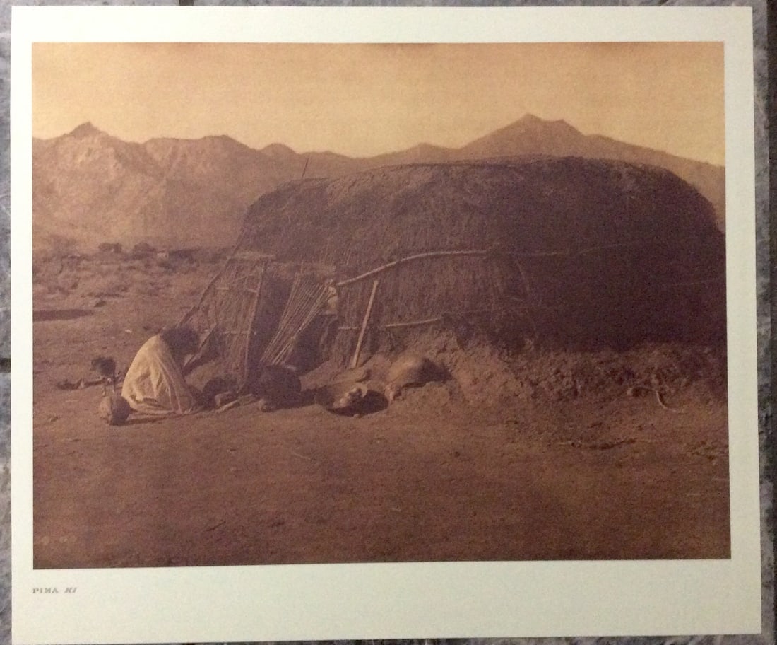 "PIMA KI" Edward Curtis 2006 Sepia Tone American Indian Photo (1 of 2)