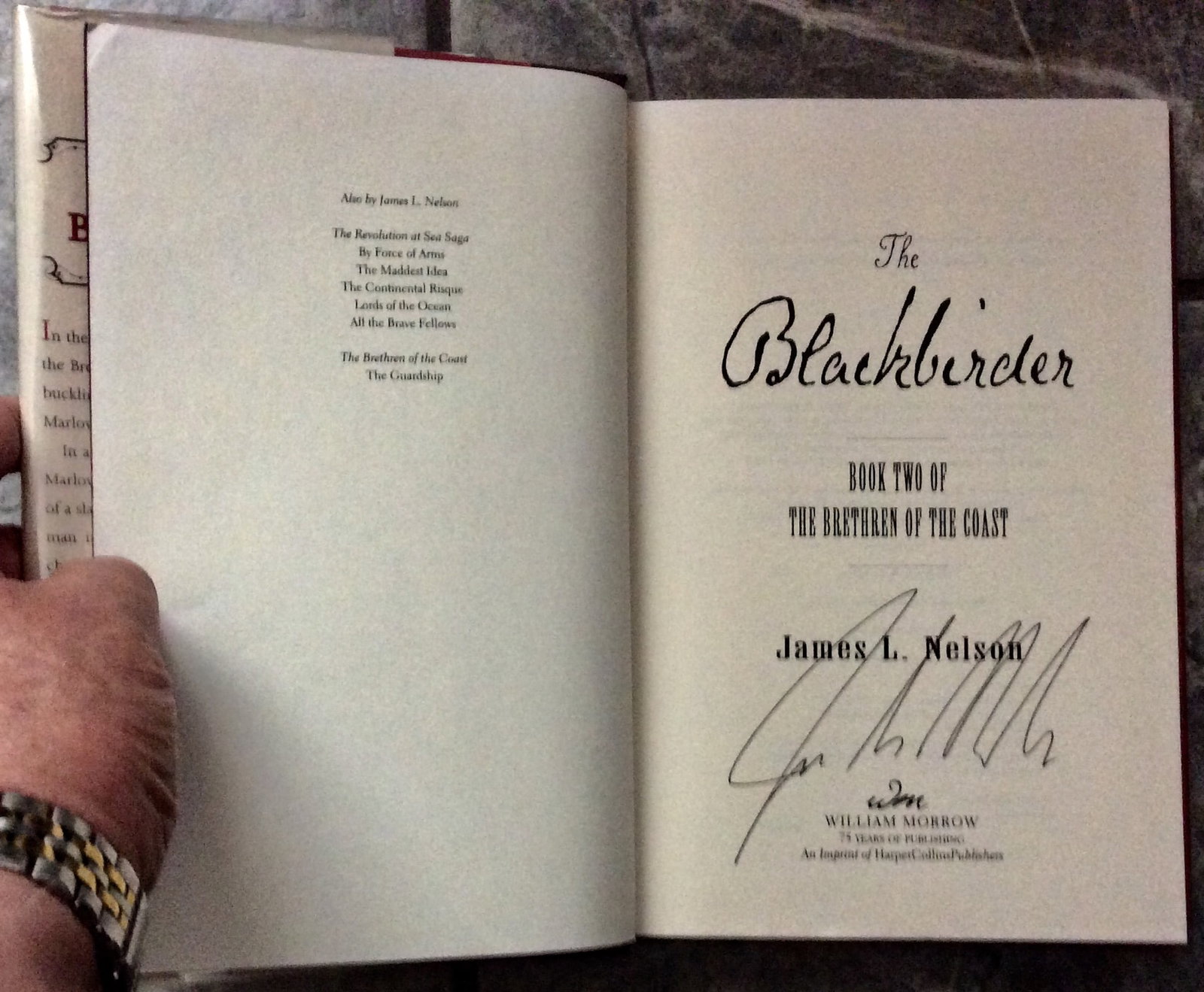 AUTHOR SIGNED "The Blackbirder" by James Nelson 2001 HC Historical Novel Of Slavery & Piracy Stated (1 of 2)