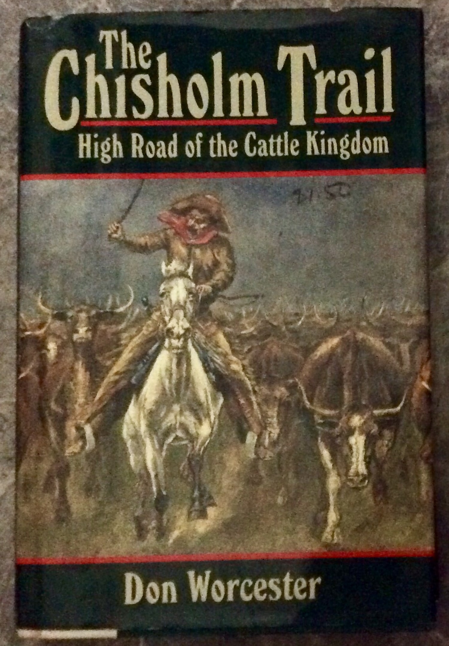 "The Chisholm Trail" by Don Worcester Hardcover 1994 History Of Legendary Cattle Trail In DJ: Hardcover 1994 History Of Legendary Cattle Trail In Dust Jacket. "The Chisholm Trail: High Road Of The Cattle Kingdom" by Don Worcester. HARDCOVER 1994 Indian Head Books reprint Edition 2nd Printing w