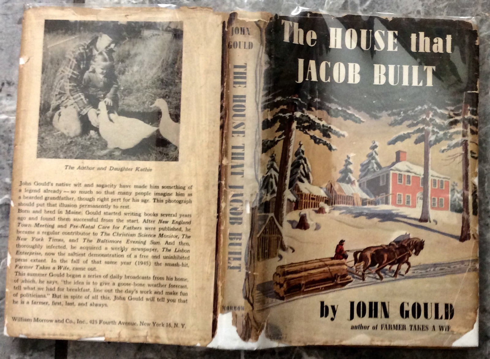 AUTHOR SIGNED "The House That Jacob Built" by John Gould 1947 Hardcover Tales Of New England Life (1 of 2)